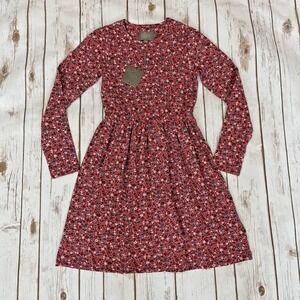 New Creamie Dress Girls 10 M 140 Pink Ditzy Floral‎ Cottage Core Modest Prairie